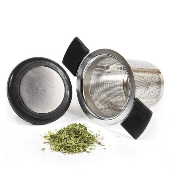 Infuseur à Thé En Inox BonVIVO Puri - Filtre à Thé Permanent Avec Couvercle Pour Feuilles En Vrac - 9