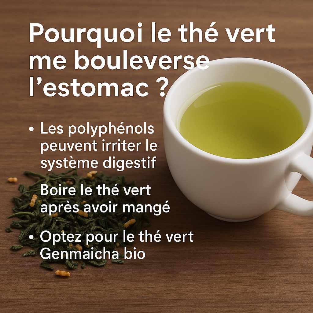 troubles d’estomac avec le thé vert