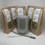 Coffret maté vert avec bombilla et calebasse